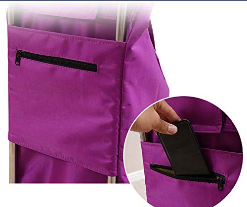 Einkaufstrolley, zusammenklappbarer Einkaufstrolley auf Rädern, abnehmbarer Tasche und faltbares Design, maximale… – Bild 6