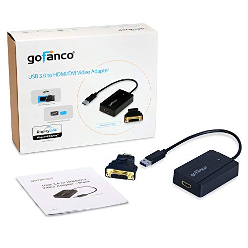 Adaptateur de carte graphique vidéo USB 3.0 vers HDMI DVI DisplayLink gofanco - 7
