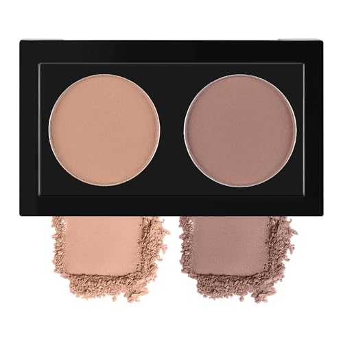 Duo Eye Shadow Powder,Nude &Warm Gray Matte Eyeshadow Makeup Pale...