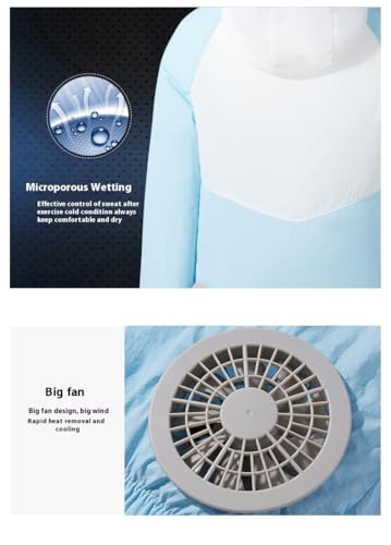 Unisex Cooling Jacket Air-Conditioned with Moisture-Wicking Fabric for Summer Sports/Outdoor Heat Protection3