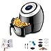 MOZX Friteuse À Air Électrique 5.5L Avec Panier, Friteuse Sans Huile Avec 13 Accessoires De Cuisine Et Recette Anglaise, Friteuse Faible En Matières Grasses Sans Huile, Grande Capacité