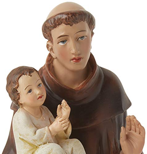 George S. Chen Imports Saint Anthony Holy Figurine Religious Statue Decor, 12" - Image 5