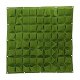 Leinggg Pflanzsack Grüne Wand - 72 Taschen Pflanzsack Hängende Wand Vertikale Begrünung Außenpflanze Grün