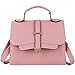 Produktbild Frauen Umhängetasche Mini Handtasche Geldbörse Pu-Leder Schulter Diagonale Tasche Umhängetasche Vegan Handtasche Handytasche (Rosa)
