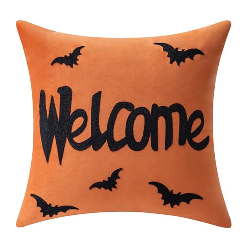 ハロウィン装飾枕カバー刺繍デザインポリエステル素材メンテナンスが簡単ハロウィンシリーズポリエステル枕カバー