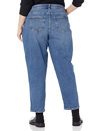 Calvin Klein Women's Plus Size Mid Rise Slim Boyfriend Denim2