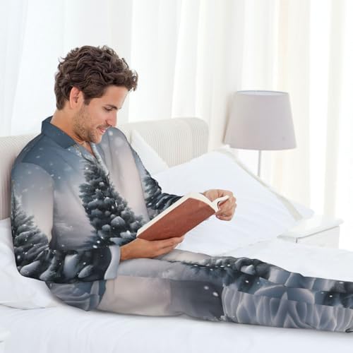 Ensemble de détente sapin de Noël pyjama col cranté - 3