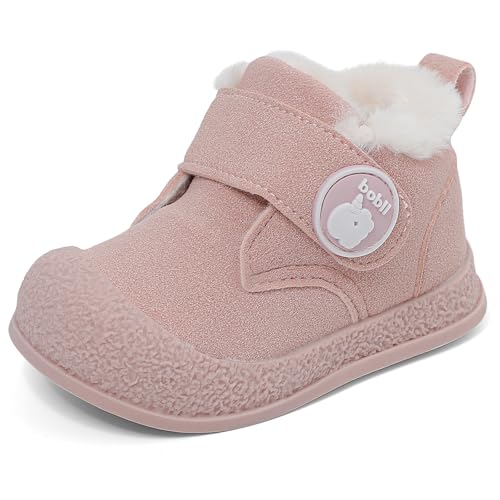 MASOCIO Botas Bebe Niña Invierno Botines Patucos Botin Botitas de Nieve Bebé Zapatillas Casa Respetuosas Zapatos Respetuoso Rosa (Talla Fabricante: CN 25) EU 23