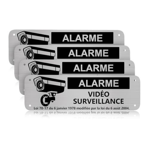 #Commissioniguadagnate<br>4pcs Cartello Area Videosorvegliata Alluminio France