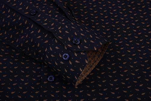 Alex Vando Mens Printed Dress Shirts Long Sleeve Regular Fit Button Down Shirt