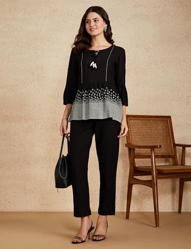 Image of Amazon Brand - Myx Women Cotton Rich Slim Pants (Available in Plus Sizes)