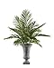 D & W Silks 174016 Hawaiian Palm Fronds Ceramic Urn, Green/Grey
