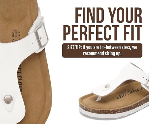 Image of Project Cloud Womens Sandals 100% Genuine Leather Thong Sandals for Women - Memory Foam Insole Women Sandals - Non-Slip Flip Flops for Women - Lightweight Sandals Women Footwear 2026