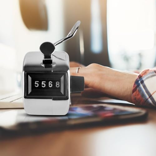 YUGUOLAN Reihenzähler Stricken, Handzähler Klicker, Maschenzähler Stricken, Handzähler Zähler, Metall Zähler Klicker Counter, Für Personenzähler, Coaching, Golf Und Reihenzähler