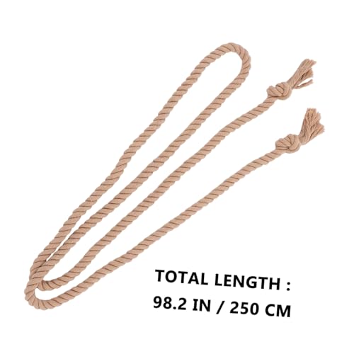 Cotton Linen Gothic Waist Belt for Men and Women Long Pastor Robe Belt Rustic Braided Rope for Cosplay Costume Pants Trousers Accessory Dark Brown2