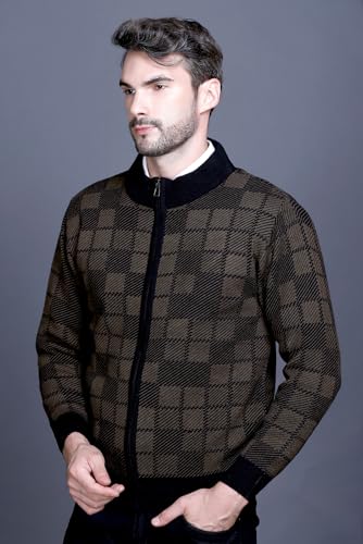 Image of GODFREY Full Sleeve Zipper Sweater for Man Winter Wear -Mens Woolen Sweaters Turtle Neck