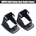JHKLS ISOFIX Interface Belt Latch Guide, 4Pcs Black Car Seat Latch Guides, ISOFIX Latch Guide Groove Bracket Connector for Car Seats (4Pcs Black)