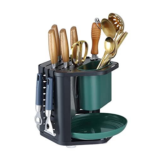 Estante para utensilios de cocina, organizador de cubiertos multiusos, para cuchillos, cucharas, encimeras