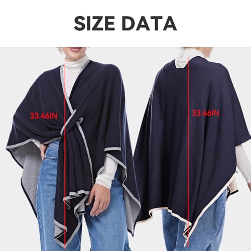 MissShorthair Poncho Sweater Womens Cape Shawls Wraps Pashminas Rave Travel Scarf Wrap for Women Casual Airplane Ruanas3