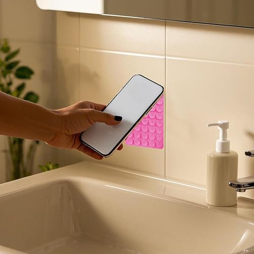 Agarre con para teléfono, Soporte Adhesivo, Soporte móvil de 80 Granos, Accesorios para Smartphone con sujeción Segura, agarres Traseros para Fotos, grabación de Video, transmisión en - imagen 5