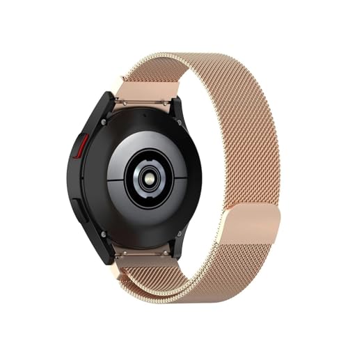20mm�~���j�[�X�X�e�����X�o���h�ɓK������Samsung Galaxy Watch 6/5/4 40mm 44mm/5 Pro 4/6 Classic 42mm 43mm 46mm 47mm(Rose gold)