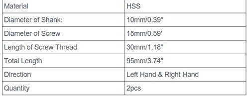 1Pcs HSS Right Hand Tap 9/16"-16 UN Taps Threading Tools 9/16-16UN
