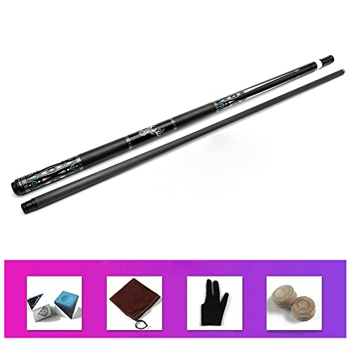 Cuppa Technology Pool Cue With Low Deflection Carbon Fiber Shaft,Black Pool Cue Case Set (12.5Mm, Ty3Cu) #TOP5