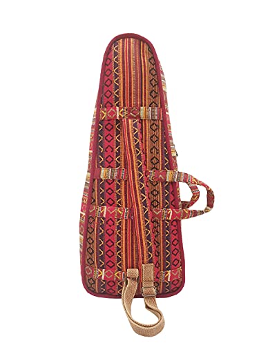 Image of The House of tara Multicolour Ethnic Handloom Fabric Ukulele Bag Case Cover for Men and Women (HTUC 002 Multicolor)
