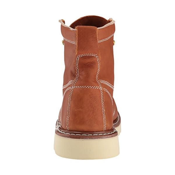 Ad Tec Men's 6in Lightweight Pig Skin Lining Grain Leather Farm Boots, Brown - Moc Soft Toe with Cushioned Insole and Mud Free Outsole, Brown, 13 Wide - Image 4