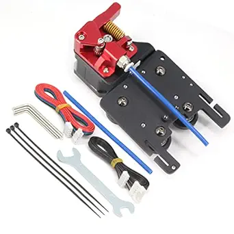 Zeberoxyz Upgrade Direct Drive Support Aluminum Plate with 4pcs Pulleys with Dual Gear Extruder with Stepper Motor Kit Only for Ender 6 (Dual Gear Extruder+Motor Kit)