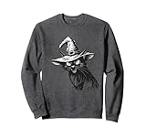 scary halloween black cat witch hat moon felpa