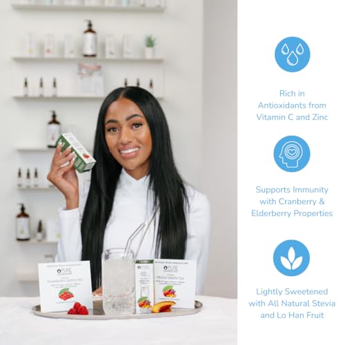 Image of Pure Inventions Water Enhancer Drops - Refreshing and Delicious - Antioxidants, Electrolytes - No Sugar, Calories, or Artificial Sweeteners - Green Tea Peach & Raspberry Bundle