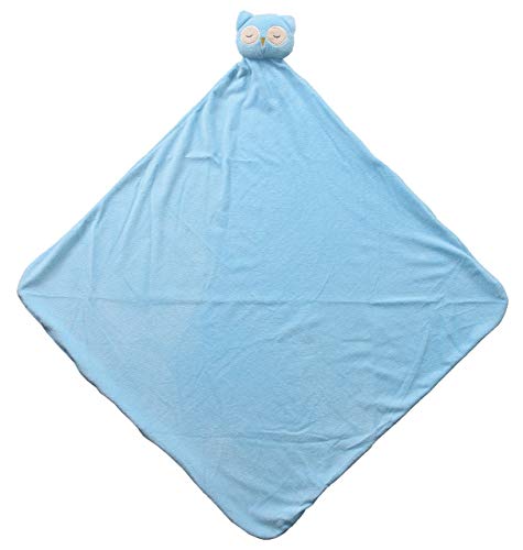 Couverture de menuisier doudou hibou bleu Angel Dear, cadeau de naissance idéal