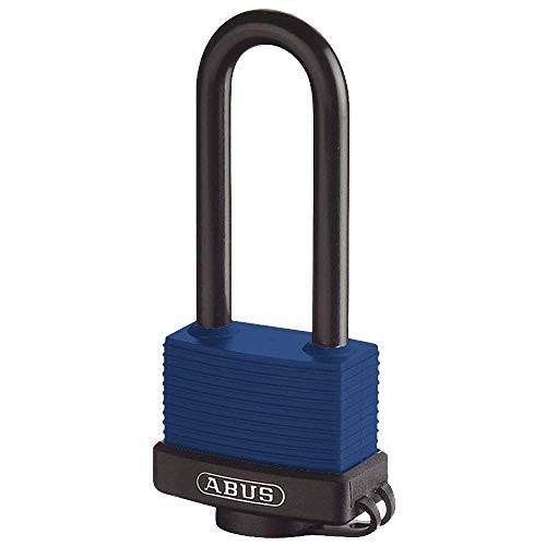 ABUS 70IB/45HB63 Weatherproof Brass Padlock – Long Stainless Steel Shackle – Aqua Safe Marine Grade – Corrosion Resistant – Plastic Coated – Security Level 5