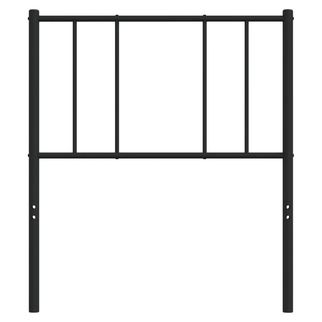 VidaXL Metall Kopfteil Schwarz - Stabiles Bettkopfteil Für 75cm Matratzen