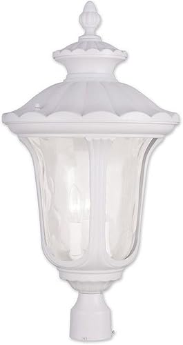 Livex Lighting 7864-03 Oxford 3 Light Outdoor Post Head, Blanco