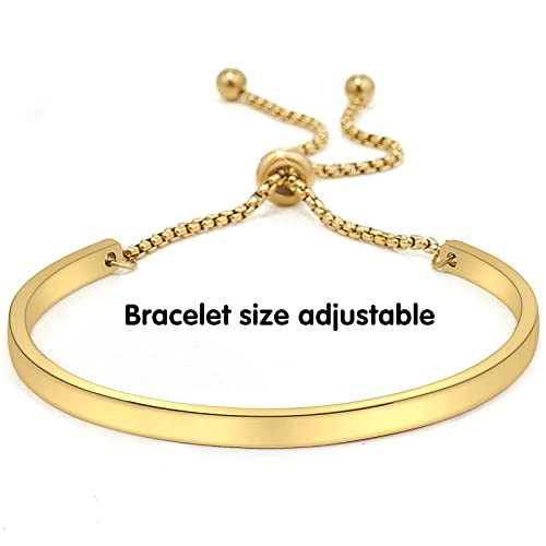 Pulsera de corazón de acero inoxidable Gleamart ajustable que no pierde el brillo 6