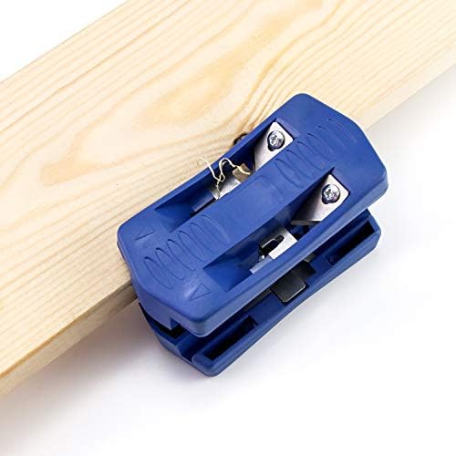 QWORK Edge Banding Trimmer, Tail Trimmer, Handle Edge Trimmer, Woodworking Tools Edge End Cutter Set with Carbon Steel Blades, Width 15-40mm