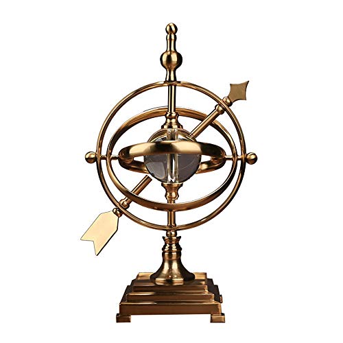 LERDBT Globe Creative Metal Crystal Globe Ornaments Desktop Office Home Decor World Globes For Kids (Color : Metallic, Size : 27x48x25cm)