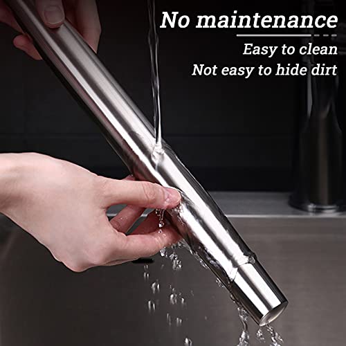 Kufung Professional French Rolling Pin For Baking Top-Grade Stainless Steel, Light Weight, Easy To Roll Design Metal Rolling Pin Fondant Rolling Pin For Pie Crust (L, Silver) #TOP6