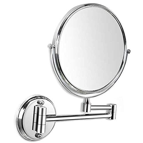 Miroir de salle de bain grossissant 3X avec double bras orientable 360°