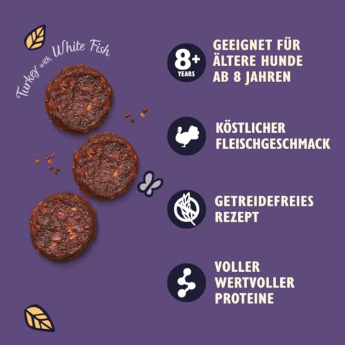 Lily’s Kitchen Mit natürlichen Zutaten hergestelltLeckerli-Packung für Seniorhunde Truthahn mit Weißfisch-Happen Getreidefreie Rezeptur 8 x… – Ansicht 3