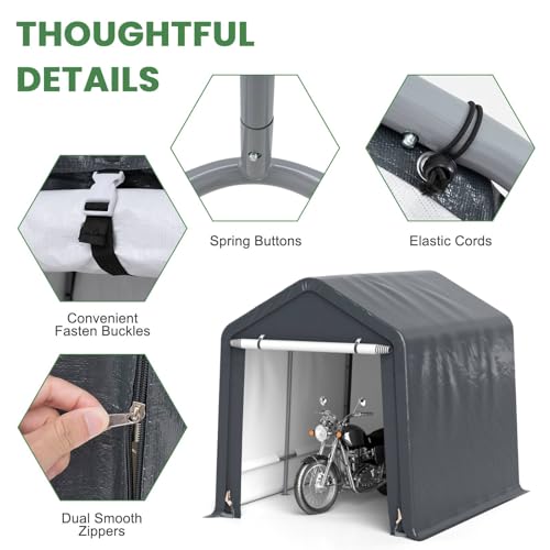 Garage extérieur abri de couverture de vélo en acier galvanisé - 3