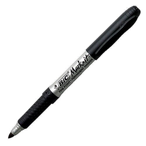 Bic Marking Permanent Marker, Fine Point, Black, 5-Count #TOP1