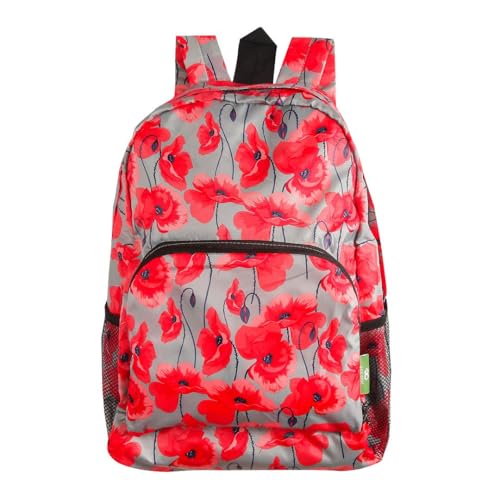 Mochila ligera plegable de tela impermeable con flores Eco Chic