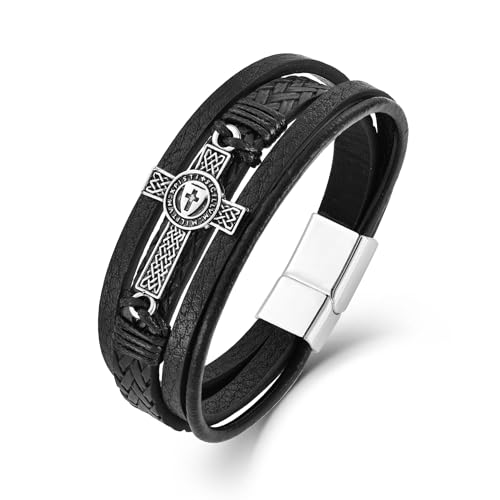 Pulsera de cuero para hombre con diseño celta vintage miniatura 1