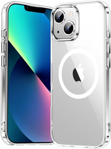 Image of Thermoplastic Polyurethane For iPhone 13 Case Clear, [Compatible With Magsafe][Anti-Yellowing][Military-Grade Protection] Shockproof Slim Case Phone Case For iPhone 13 6.1 Inch, Clear