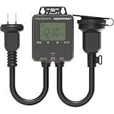 【屋外防水防雨型】タイマーコンセント光センサー内蔵 デジタルタイマー 消灯時間自由調整 屋外使用可能 7日ごとに循環 大画面 ブラック リピート機能 最大20プログラム 省エネサポート AC100V 15A 1500W 常時通電 トラッキング防止 停電時バックアップ 簡単操作 装飾灯 イルミネーションライト ガーデンライト 玄関灯 防犯灯 照明 防水キャップ付