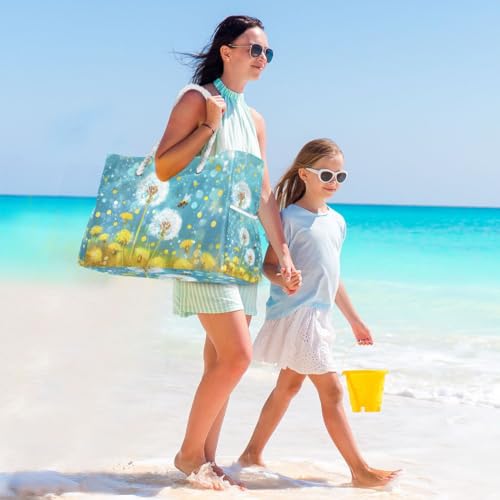 Image of senya Large Beach Bags Totes Swim Canvas Tote Shoulder Bag Water Resistant Bags for Gym Travel Daily