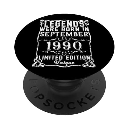 Cumpleaños Septiembre 1990 Edición Limitada Regalo Vintage PopSockets PopGrip Intercambiable